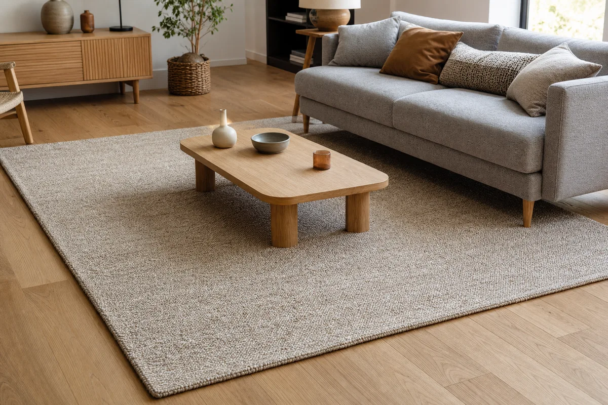 Comment choisir un tapis de salon : taille, matière, pose