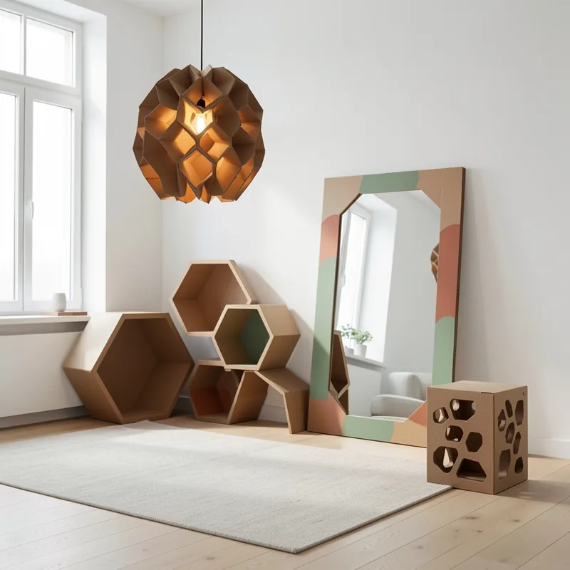 Objets déco en carton : 15 idées créatives et économiques